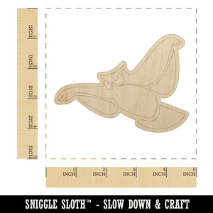 Owl Flying Bird Doodle Unfinished Wood Shape Piece Cutout for DIY Craft Projects