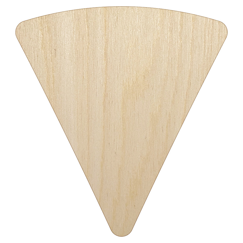Pizza Slice Triangle Solid Unfinished Wood Shape Piece Cutout for DIY Craft Projects