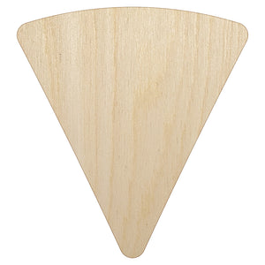 Pizza Slice Triangle Solid Unfinished Wood Shape Piece Cutout for DIY Craft Projects