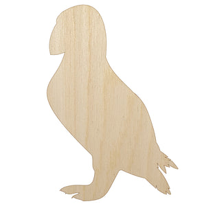 Puffin Bird Solid Unfinished Wood Shape Piece Cutout for DIY Craft Projects
