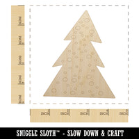 Snowy Woodland Tree Unfinished Wood Shape Piece Cutout for DIY Craft Projects