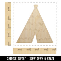 Tipi Teepee Unfinished Wood Shape Piece Cutout for DIY Craft Projects