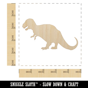 Tyrannosaurus Rex Dinosaur Solid Unfinished Wood Shape Piece Cutout for DIY Craft Projects