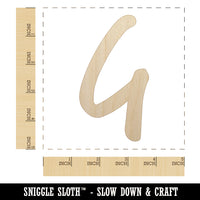 Letter G Uppercase Felt Marker Font Unfinished Wood Shape Piece Cutout for DIY Craft Projects