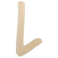 Letter L Uppercase Felt Marker Font Unfinished Wood Shape Piece Cutout for DIY Craft Projects