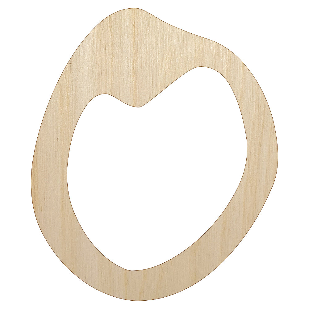 Letter O Uppercase Felt Marker Font Unfinished Wood Shape Piece Cutout for DIY Craft Projects