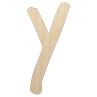Letter Y Uppercase Felt Marker Font Unfinished Wood Shape Piece Cutout for DIY Craft Projects