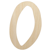 Number 0 Zero Felt Marker Font Unfinished Wood Shape Piece Cutout for DIY Craft Projects
