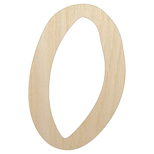 Number 0 Zero Felt Marker Font Unfinished Wood Shape Piece Cutout for DIY Craft Projects