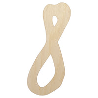 Number 8 Eight Felt Marker Font Unfinished Wood Shape Piece Cutout for DIY Craft Projects