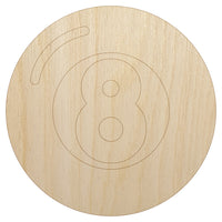 8 Eight Ball Billiards Pool Unfinished Wood Shape Piece Cutout for DIY Craft Projects