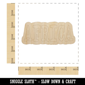 Africa Fun Text Unfinished Wood Shape Piece Cutout for DIY Craft Projects