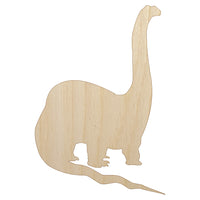 Brachiosaurus Dinosaur Solid Unfinished Wood Shape Piece Cutout for DIY Craft Projects