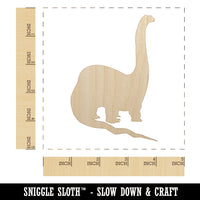 Brachiosaurus Dinosaur Solid Unfinished Wood Shape Piece Cutout for DIY Craft Projects