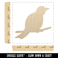 Canary Bird on Branch Solid Unfinished Wood Shape Piece Cutout for DIY Craft Projects