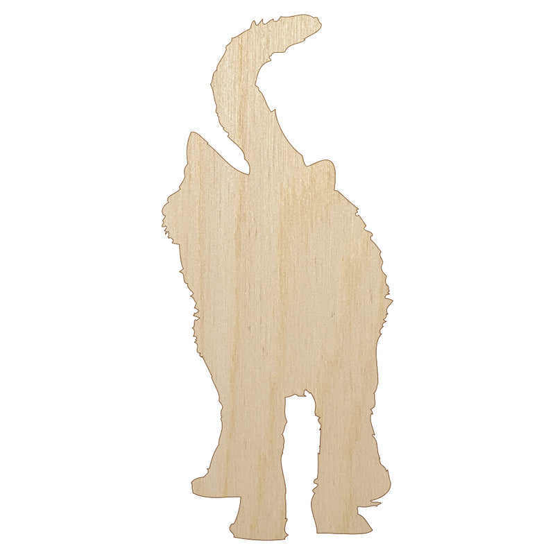 Cat Walking Solid Unfinished Wood Shape Piece Cutout for DIY Craft Projects