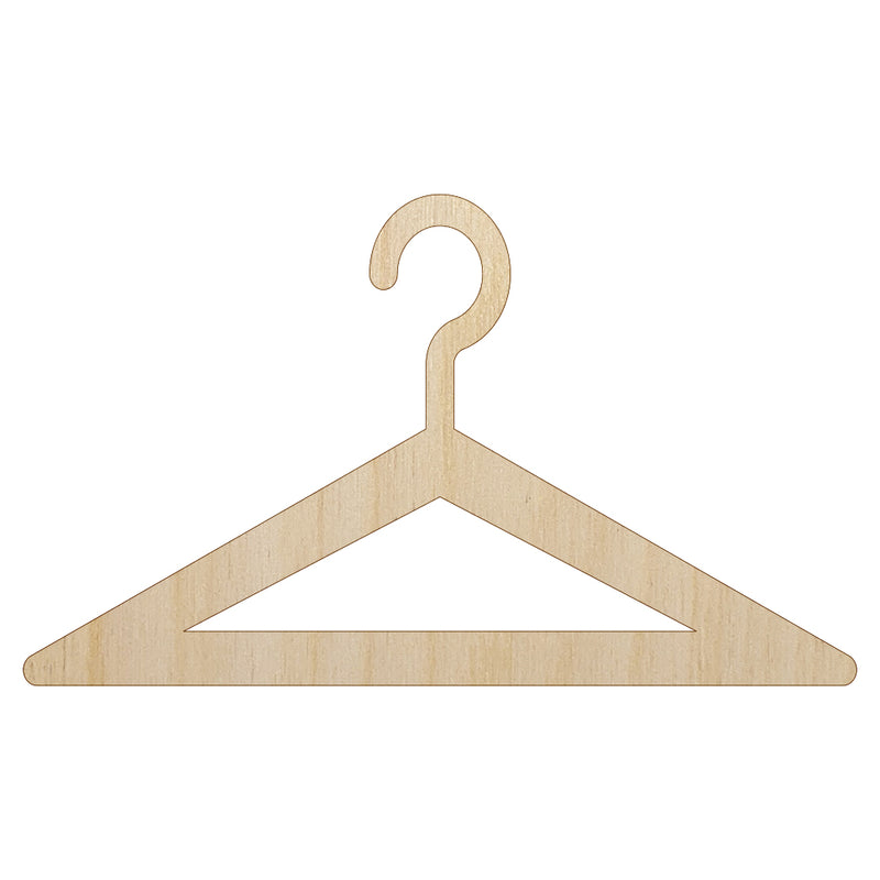 Clothes Hanger Laundry Unfinished Wood Shape Piece Cutout for DIY Craft Projects