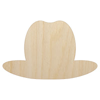 Cowboy Hat Solid Unfinished Wood Shape Piece Cutout for DIY Craft Projects