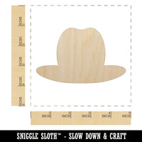 Cowboy Hat Solid Unfinished Wood Shape Piece Cutout for DIY Craft Projects