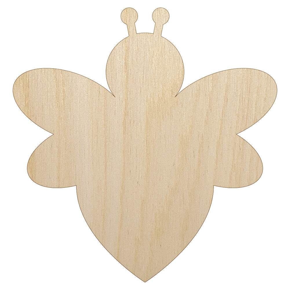 Cute Bumble Bee Solid Unfinished Wood Shape Piece Cutout for DIY Craft Projects