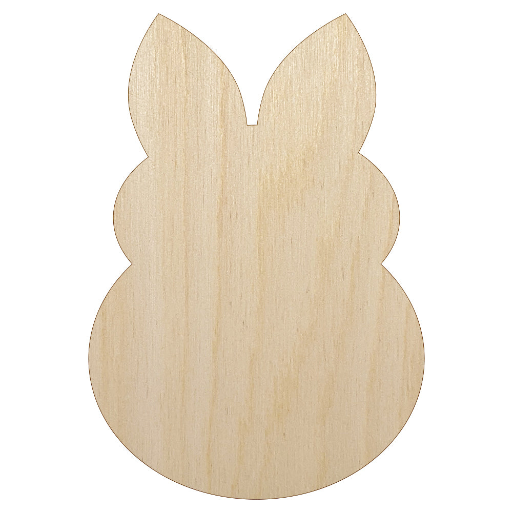 Cute Bunny Rabbit Solid Unfinished Wood Shape Piece Cutout for DIY Craft Projects