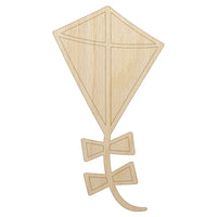 Cute Kite Outline Unfinished Wood Shape Piece Cutout for DIY Craft Projects