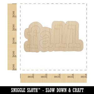 Fall Fun Text Unfinished Wood Shape Piece Cutout for DIY Craft Projects
