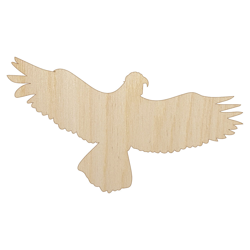 Flying Eagle Solid Unfinished Wood Shape Piece Cutout for DIY Craft Projects