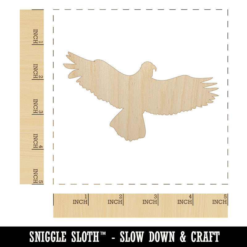 Flying Eagle Solid Unfinished Wood Shape Piece Cutout for DIY Craft Projects