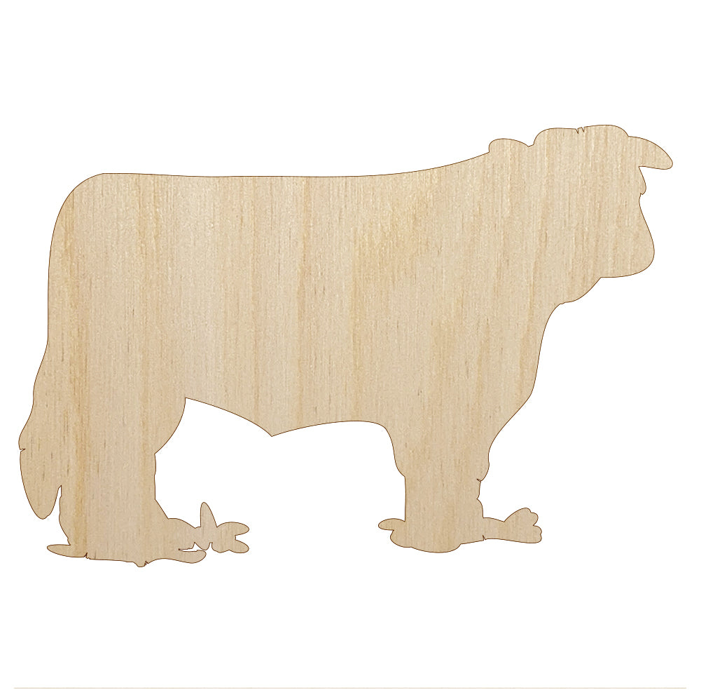 Hereford Cow Solid Unfinished Wood Shape Piece Cutout for DIY Craft Projects