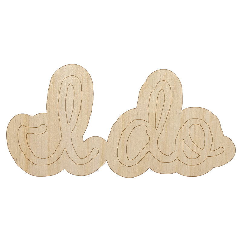 I Do Wedding Fun Text Unfinished Wood Shape Piece Cutout for DIY Craft Projects