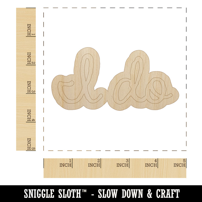 I Do Wedding Fun Text Unfinished Wood Shape Piece Cutout for DIY Craft Projects