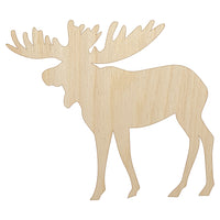 Moose Solid Unfinished Wood Shape Piece Cutout for DIY Craft Projects