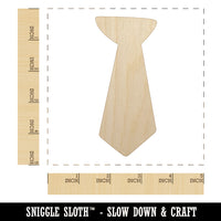 Neck Tie Doodle Solid Unfinished Wood Shape Piece Cutout for DIY Craft Projects