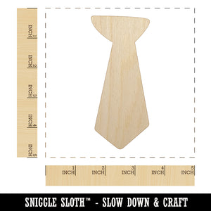 Neck Tie Doodle Solid Unfinished Wood Shape Piece Cutout for DIY Craft Projects