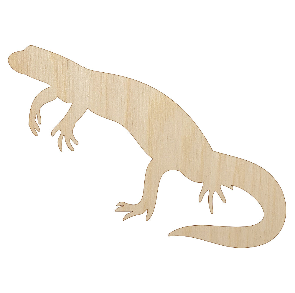 Newt Lizard Salamander Solid Unfinished Wood Shape Piece Cutout for DIY Craft Projects