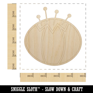 Pin Cushion Sewing Unfinished Wood Shape Piece Cutout for DIY Craft Projects