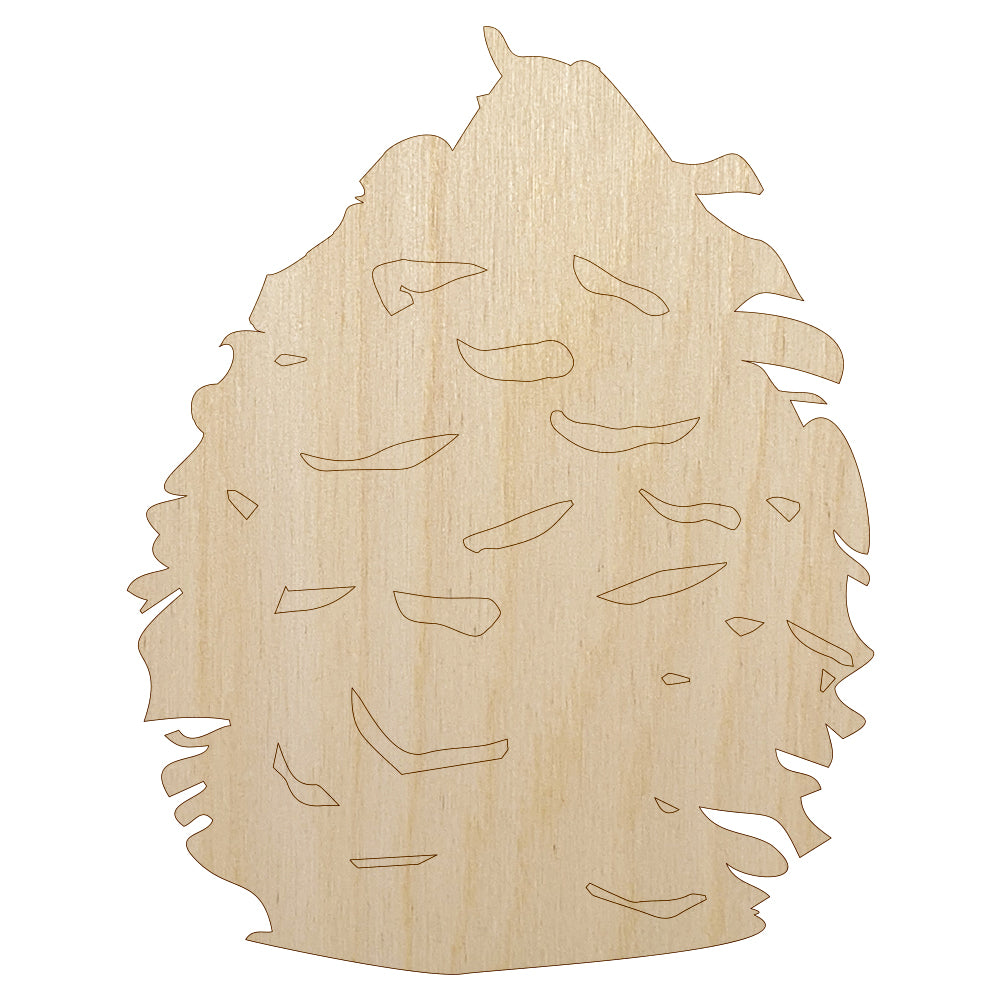 Pinecone Sketch Unfinished Wood Shape Piece Cutout for DIY Craft Projects