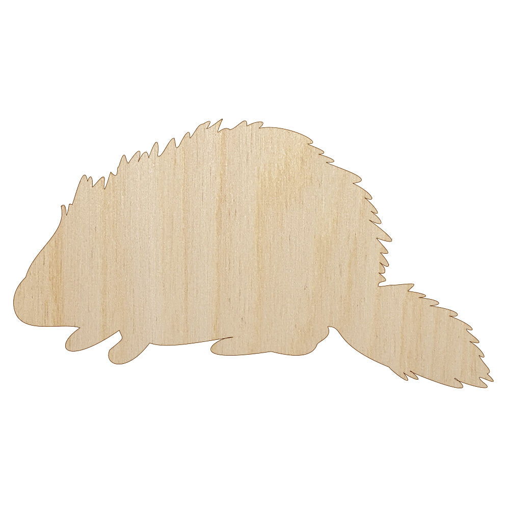 Porcupine Solid Unfinished Wood Shape Piece Cutout for DIY Craft Projects