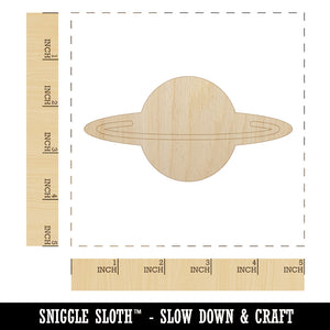Saturn Planet Symbol Unfinished Wood Shape Piece Cutout for DIY Craft Projects