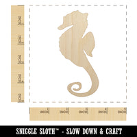 Seahorse Solid Unfinished Wood Shape Piece Cutout for DIY Craft Projects