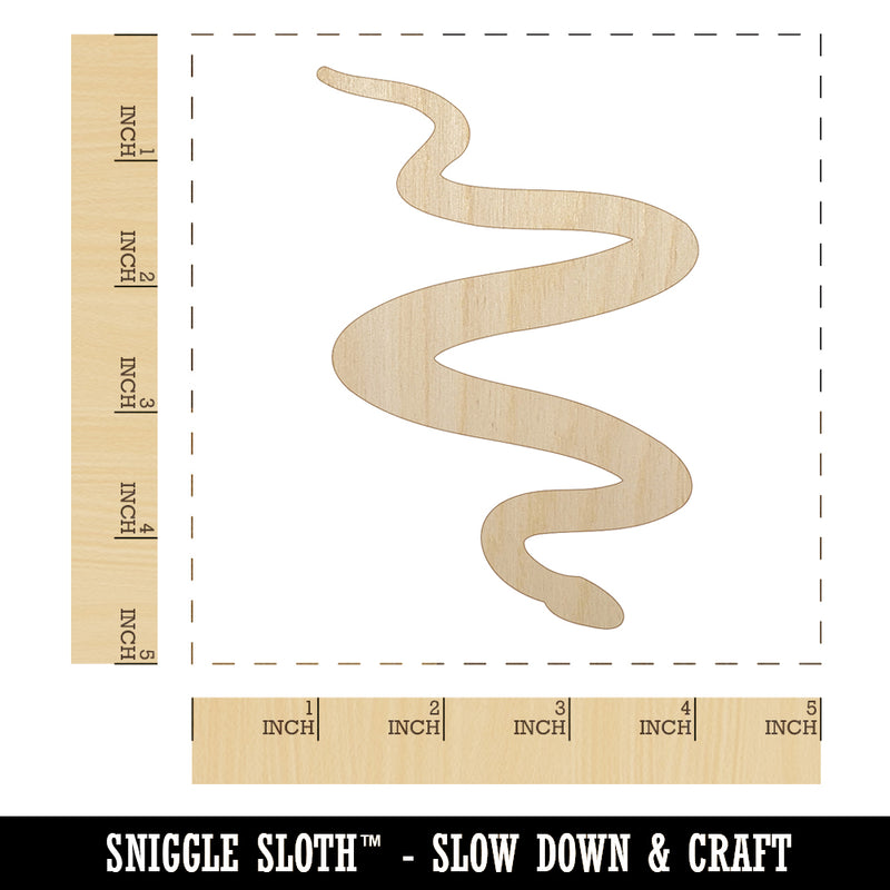 Slithering Snake Solid Unfinished Wood Shape Piece Cutout for DIY Craft Projects