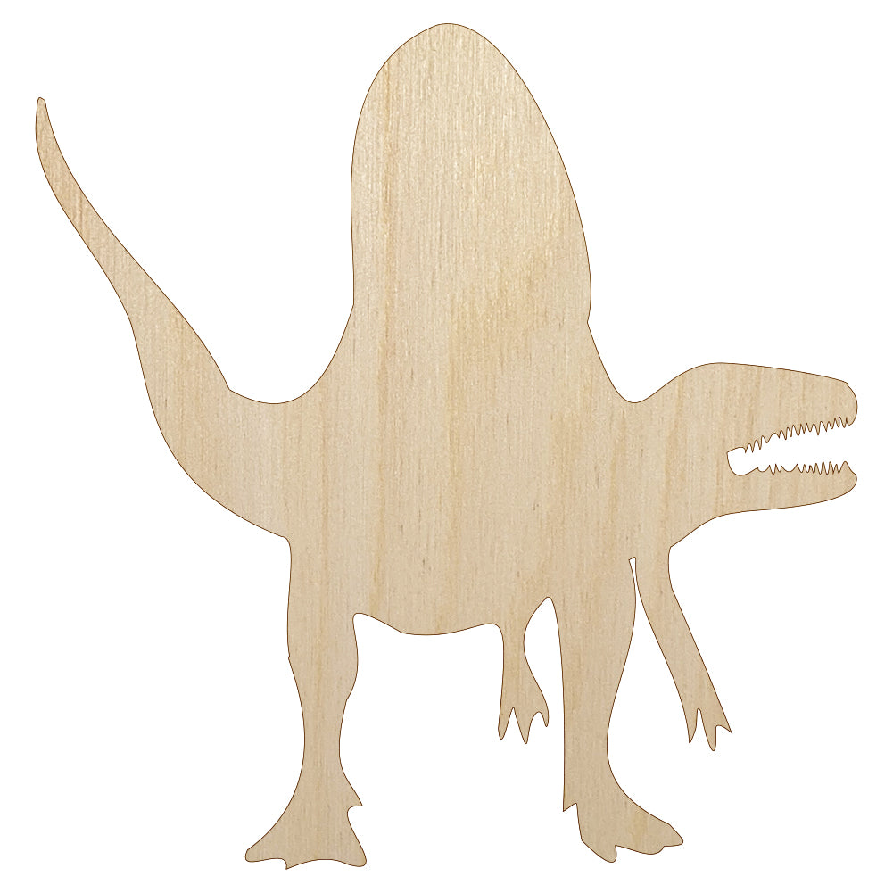 Spinosaurus Dinosaur Solid Unfinished Wood Shape Piece Cutout for DIY Craft Projects