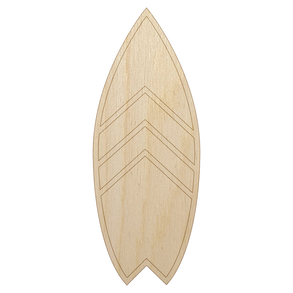 Stylish Surfboard Unfinished Wood Shape Piece Cutout for DIY Craft Projects