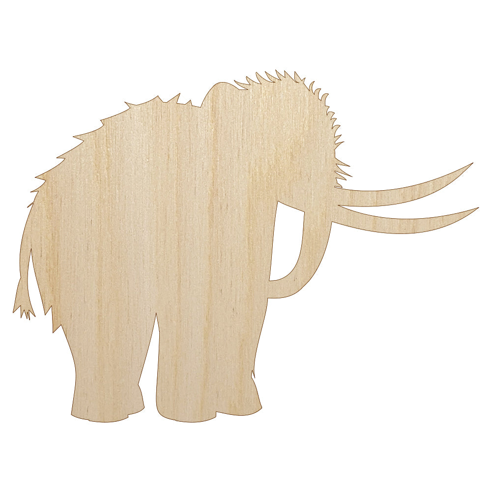 Woolly Mammoth Solid Unfinished Wood Shape Piece Cutout for DIY Craft Projects