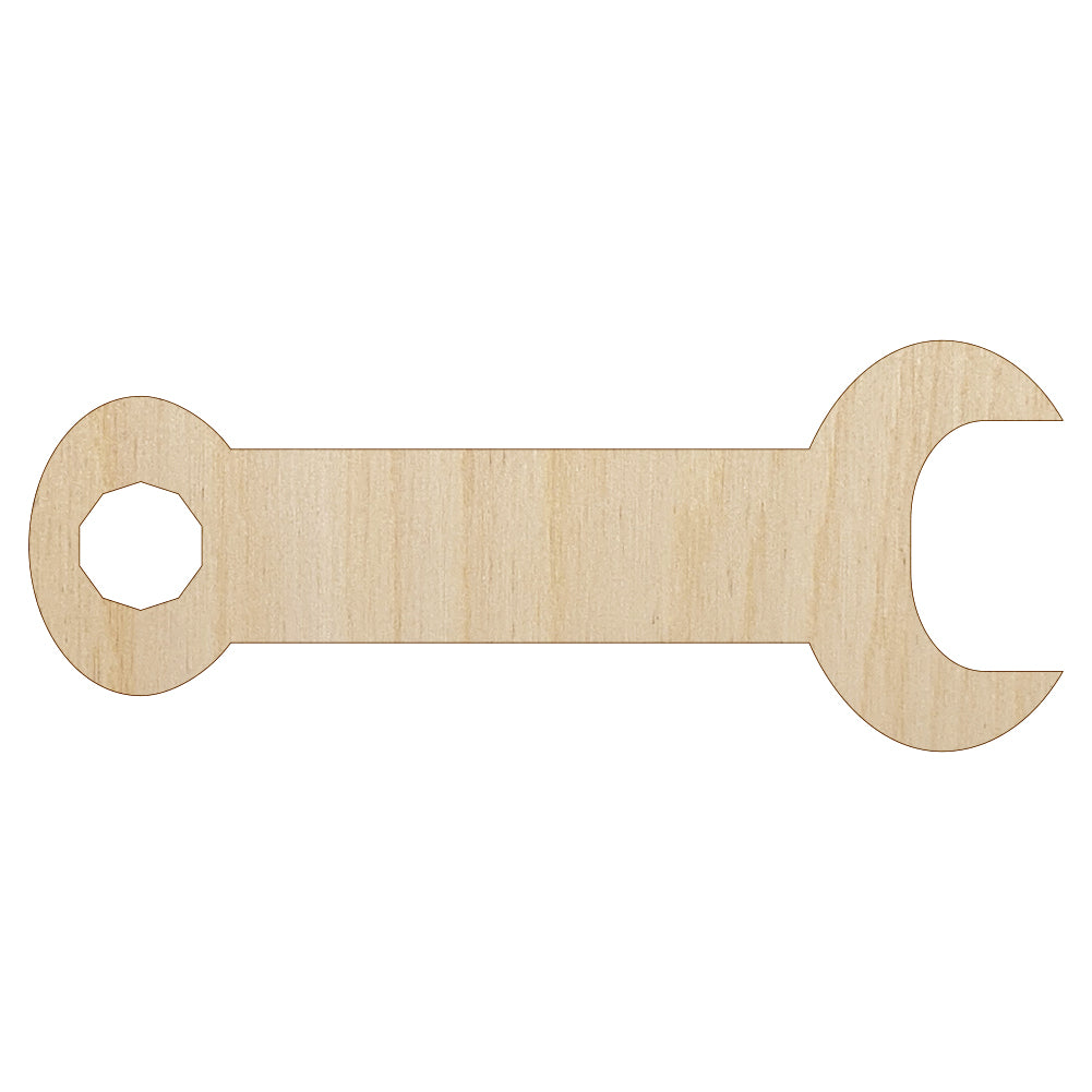 Wrench Solid Unfinished Wood Shape Piece Cutout for DIY Craft Projects