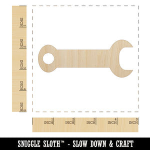 Wrench Solid Unfinished Wood Shape Piece Cutout for DIY Craft Projects