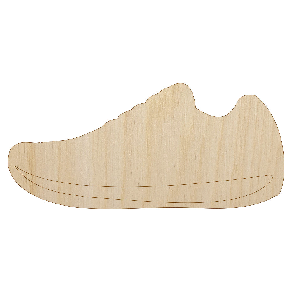 Athletic Running Shoe Unfinished Wood Shape Piece Cutout for DIY Craft Projects