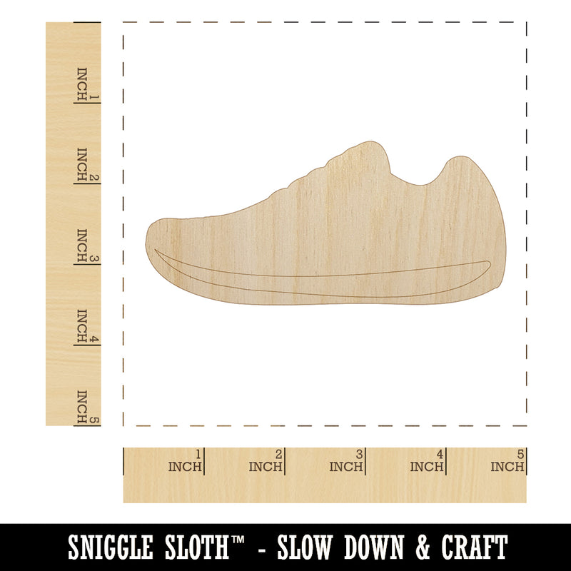 Athletic Running Shoe Unfinished Wood Shape Piece Cutout for DIY Craft Projects