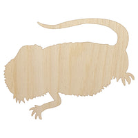 Bearded Dragon Solid Unfinished Wood Shape Piece Cutout for DIY Craft Projects